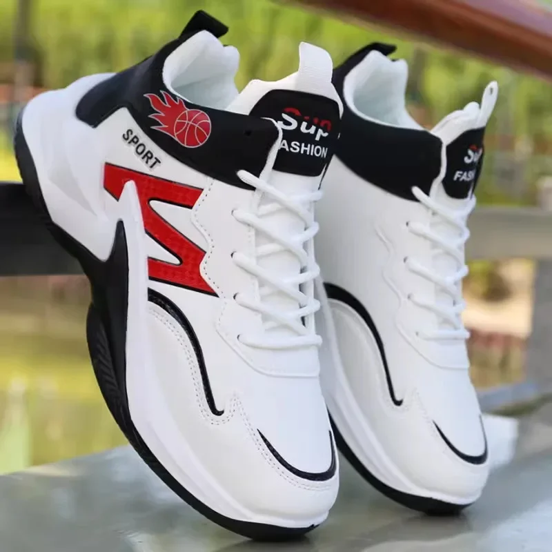 2026 New High-top Basketball Shoes Men Outdoor Sneakers Men Wear Resistant Air Cushioning Baseball Shoes Male Breathable Sport