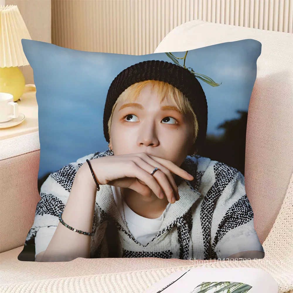 1PC Kpop BOYNEXTDOOR Riwoo Pillow Case Square Pillow Cushion Cover Bedroom Sofa Room Decoration Casual Pillow Cover