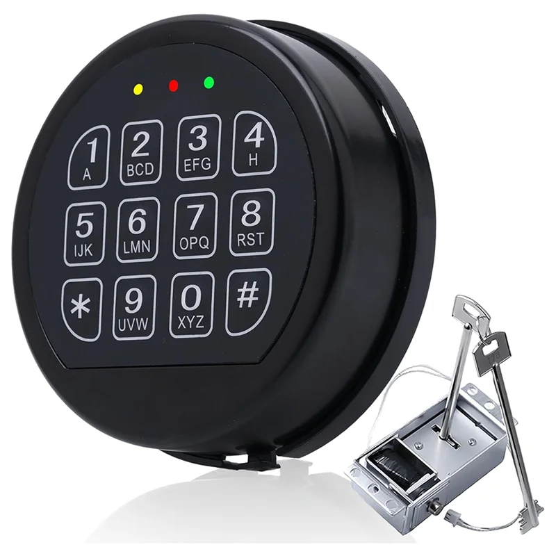 

B24B Safe Replacement Lock With 2 Emergency Keys Black Safe Keypad Electronic Lock For Home, Commercial And Industrial