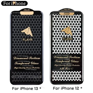 iPhone için temperli cam lüks, Tam, Son teknoloji bir kapağın üzerindeki film, 15, 14, 13, 12, 11, 16 Pro (Maks), 14 Artı, X, XR, XS 12-En çok satılan, asma, pano-no. 9