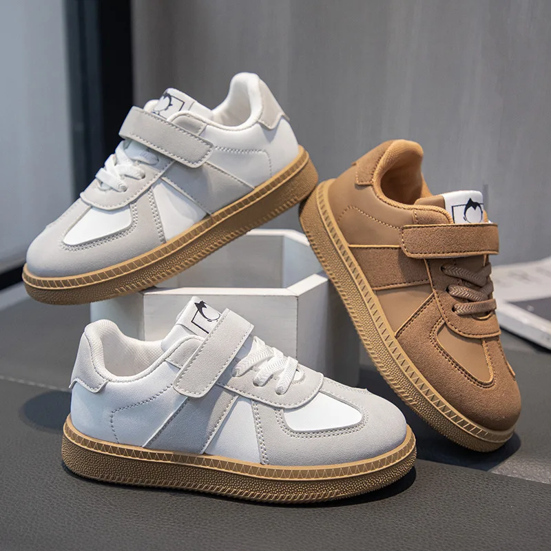 

Children Sneaker Boys Shoes Flat Sole Autumn PU Leather Kids Casual Sneaker 4 To 12 Years Outdoor Sports Tennis Boys Girls Shoes