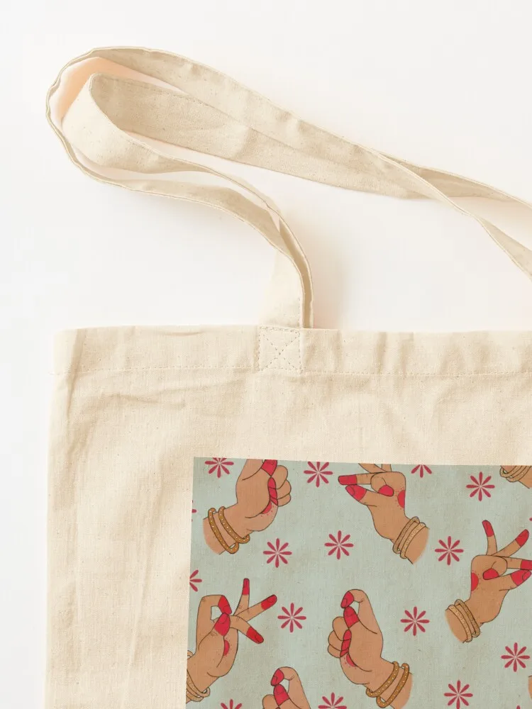 Bharatanatyam mudras, Indian classical dance Tote Bag reusable grocery bags Women's bags Lady bag Women's shopper bag