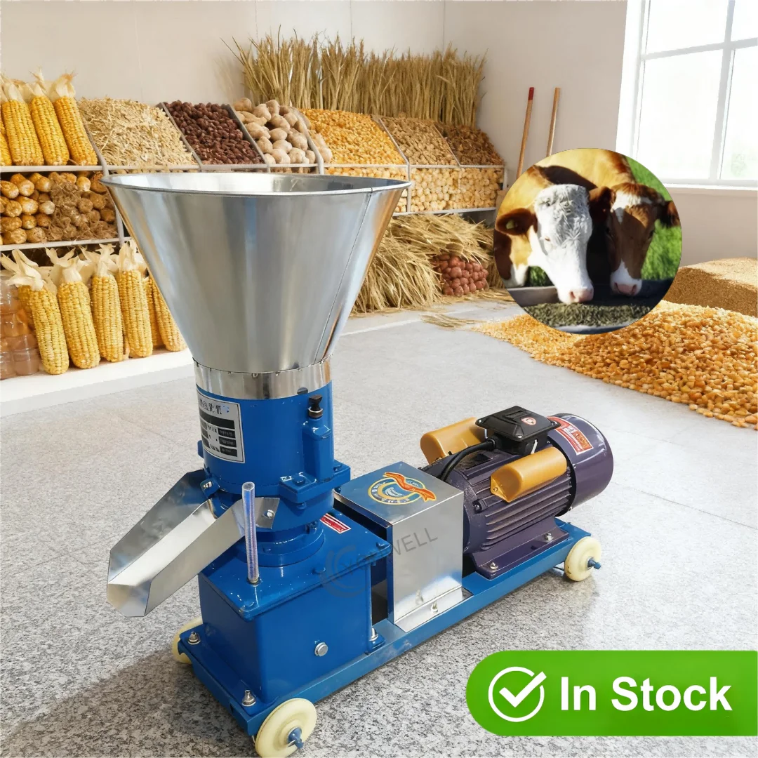 In STOCK CE Certified Mini Animal Feed Pellet Machine Home & Small Farm Pelletizer For Poultry Livestock Aquatic Feed