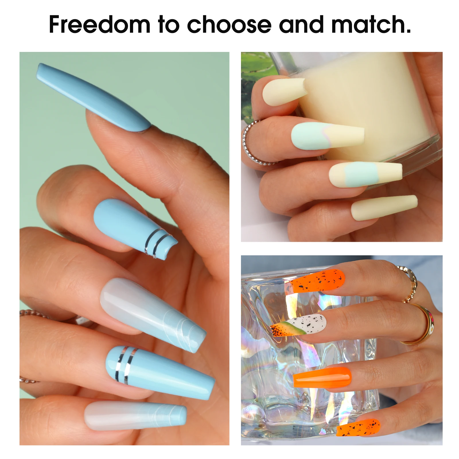 ロザリンドネイルジェルセット 48個入り ジェルカラーネイルポリッシュキット ジェルポリッシュトップコート ネイルアート ネイルセット 紫外線硬化