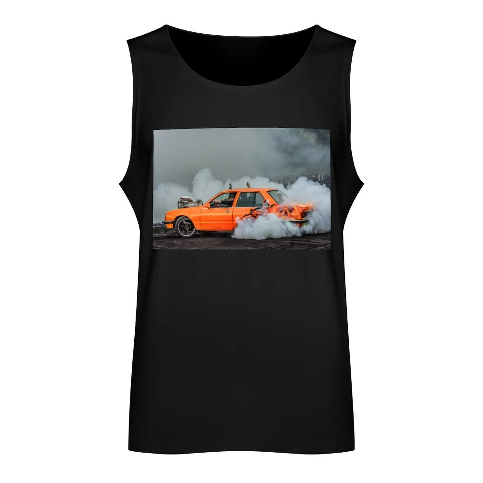 FROMHELL Motorfest Burnout Tank Top male top gym clothes men