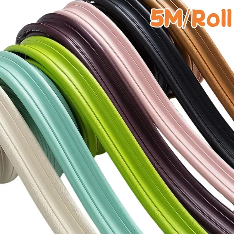 5m nitrile rubber soft wall decoration line self-adhesive skirting line decoration strip splash plate tile edge anti-collision d