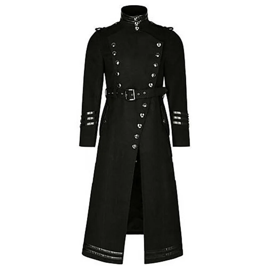 

Wabah Retro Doctor Gothic Punk Hitam Jaket Mantel Pria Steampunk Retro Cosplay Karnaval Dewasa Pria dan Wanita Kustom Pesona