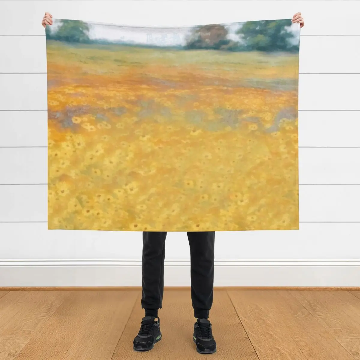 

wildflower mural Throw Blanket manga Sofas Retros Soft Plush Plaid Blankets