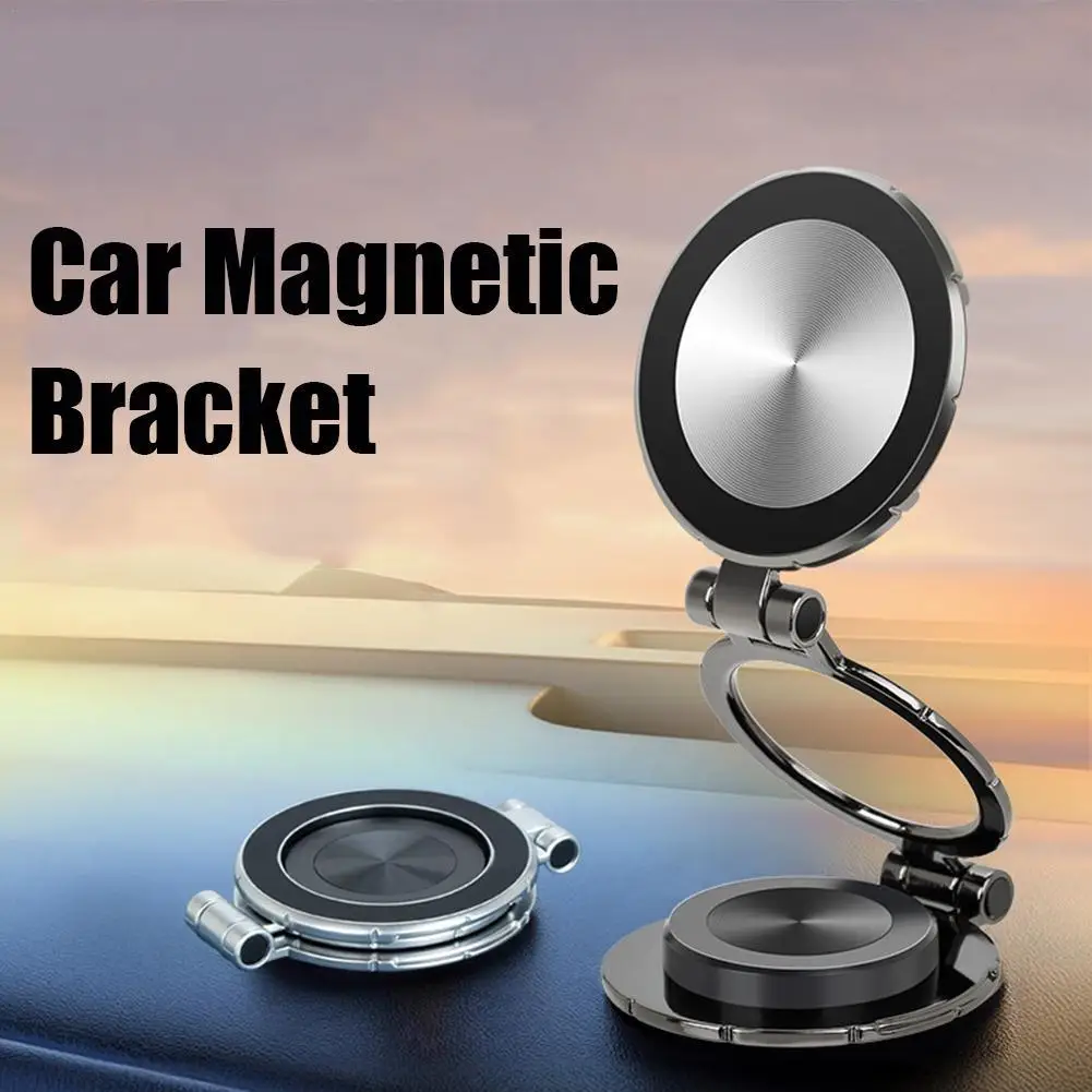 For Magsafe 360° Rotation Magnetic Bracket Phone Holder Universal Magnetic Suction Cup Folding Swivel Car Phone Holder