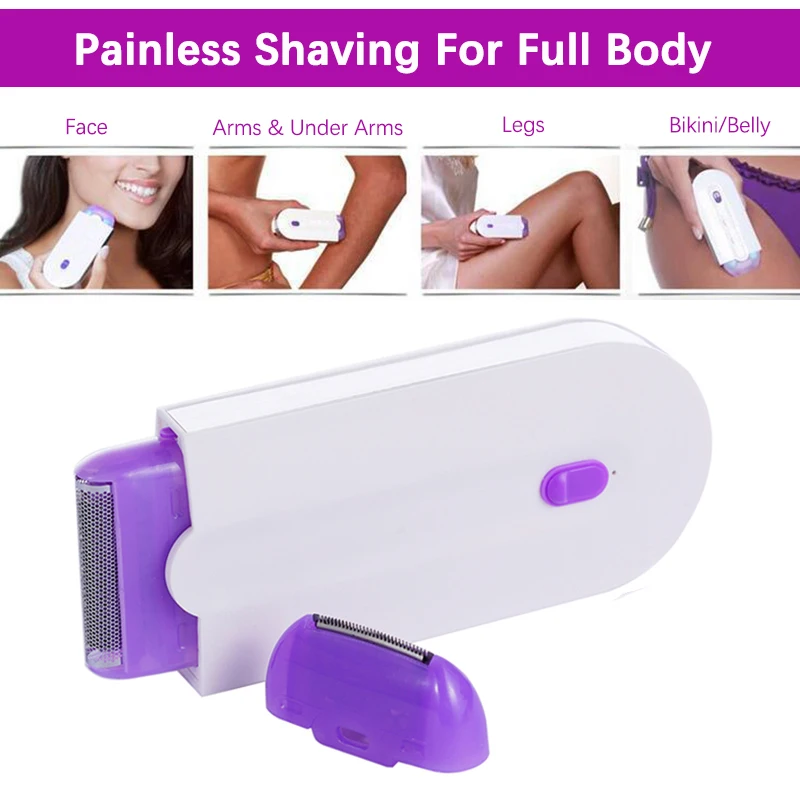 Home Use Painless Lady Electric Shaver Touch-Start Rechargeable Hair Trimmer For Women Face Leg Bikini Hand Body Electric Razor