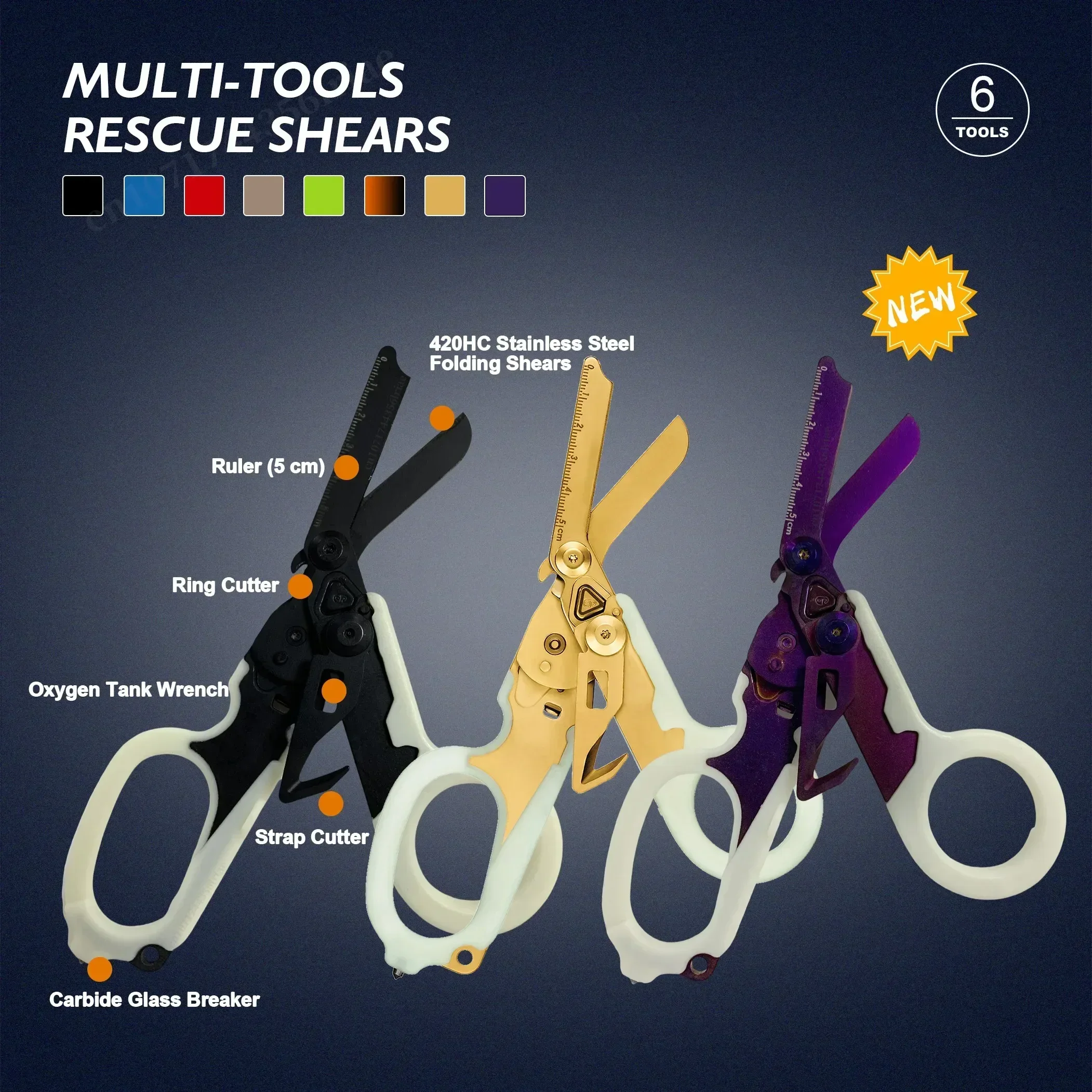 Tactical Mini Emergency Response Rescue Scissor Raptors Shears Portable EMT Folding Scissors Outdoor Survival First Aid Kit Tool