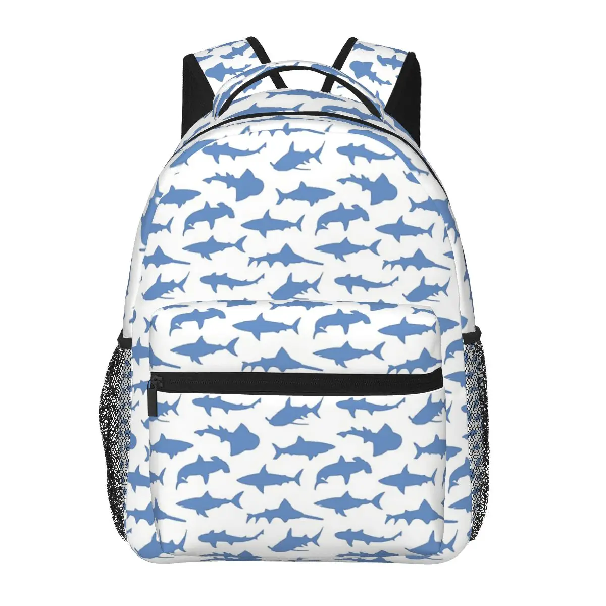

Ocean Shark Silhouette Pattern Student Backpack School Bag Hiking Travel Daypack for Boys Girls Fashion Bookbag Shoulder Bags