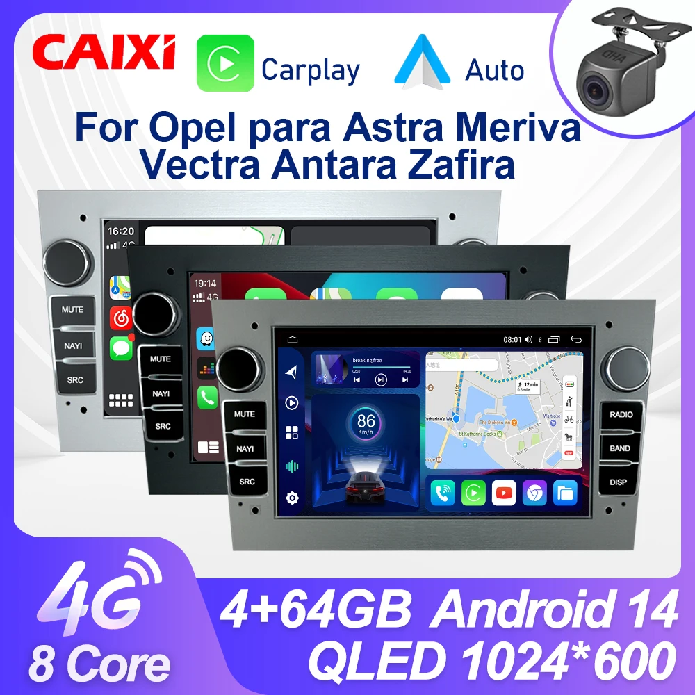 CAIXI 2Din Car Radio Multimedia For Opel Vauxhall Astra Antara Meriva Vivaro Combo Signum Vectra Corsa Wireless CarPlay Auto gps