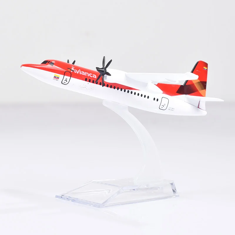 JASON TUTU ERJ145 Fokker F50 aereo pressofuso in metallo scala 1/400 aerei Avianca FK50 modello di aereo modello di aereo Dropshipping