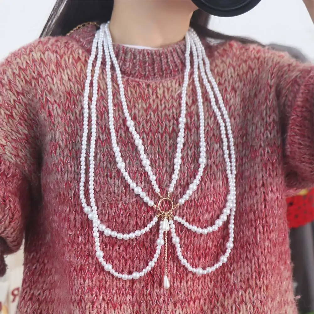 

Luxury Y2K Jewelry Multilayer Pearl Waist Chain Belt Tassel Sexy Body Chain Korean Style All-match Pearl Waistband Gift