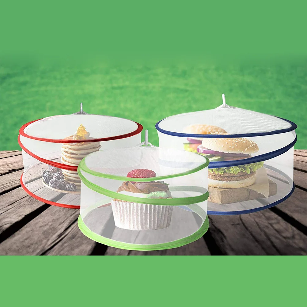 

3Pcs Food Cover Foldable Protective Covers for Kitchen Home Picnic Camping Dustproof Anti-Flies Dish Cover