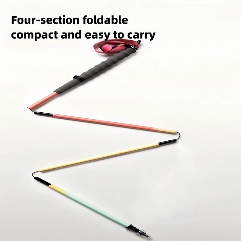 BISINNA 2pcs Trekking Poles Ultralight Folding Nordic Walking Sticks Carbon Fiber Hiking Sticks Quick Lock Trail Running Canes