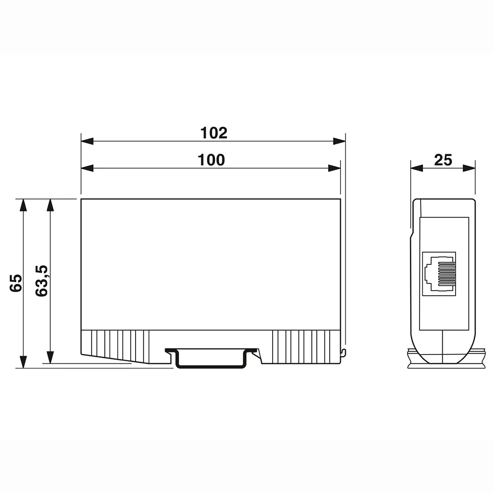 2881007 DT-LAN-CAT.6+ Attachment Plug For Phoenix DIN Rail Mounting For Phoenix Surge Protection For Information Technology