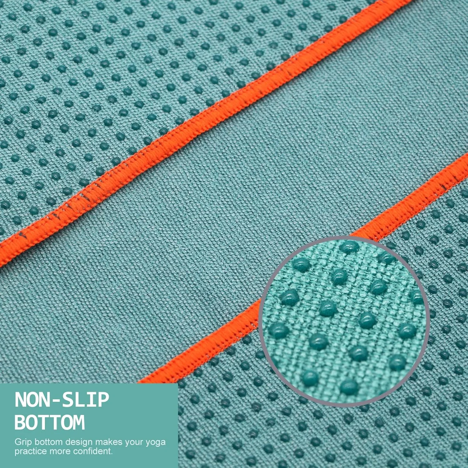 2 Pack Hot Yoga Towel with Grip Dot, Non Slip Yoga Mat Towe Sweat Absorbent Towel for Hot Yoga,Bikram, Pilates and Fitness 72" x - view 5