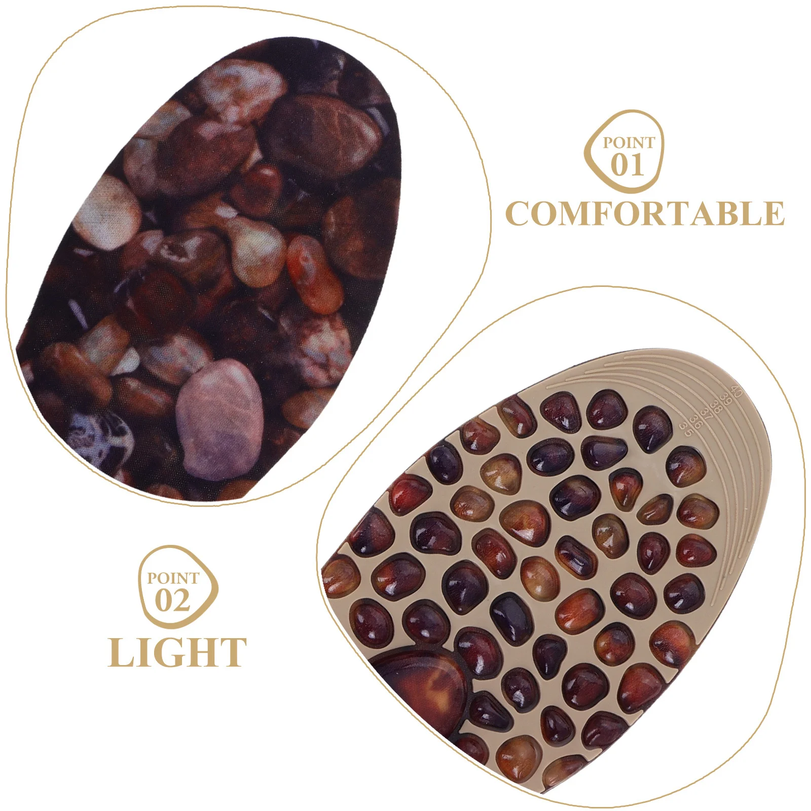 1 زوج تدليك القدم النعال للرجال النساء حصاة العلاج بالابر منصات تخفيف ضغط القدم الضغط النعال #2