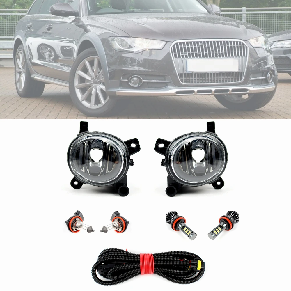 Car-styling Front Fog Light Fit For Audi A6 C7 Avant Wagon 2011 2012 2013 2014 A6 Allroad 2012 2013 2014-2018  Driving Light