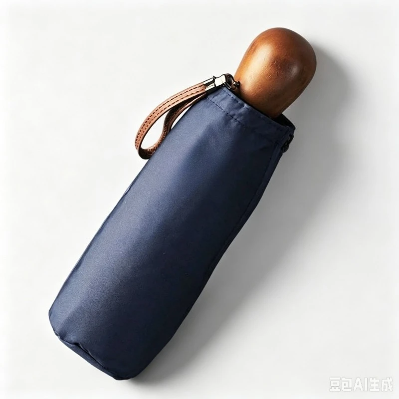 Mini Umbrella Windproof Strong Cute Shade Umbrella Woman Outdoor Compact Parasol Pocket Sun Umbrella Wooden Handle
