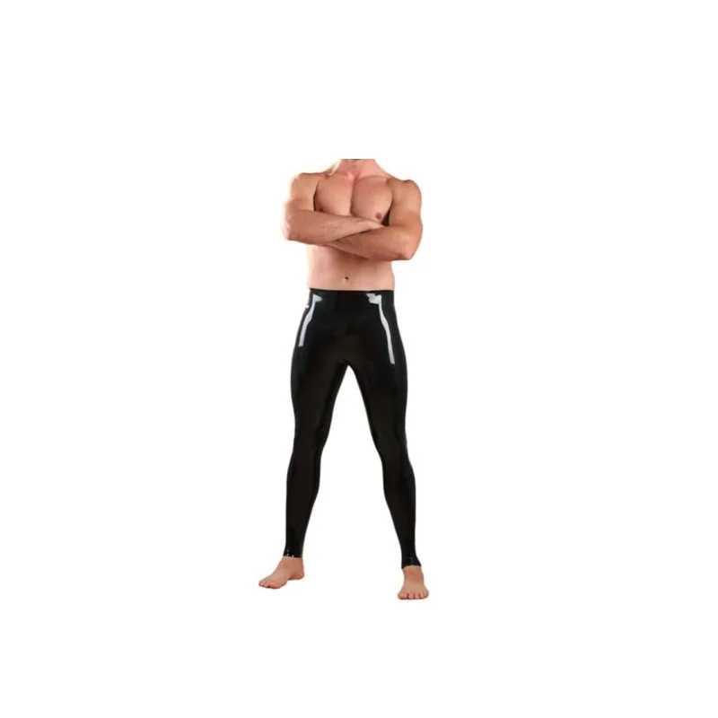 

Hot Latex Soft Trousers Rubber Pants Men Sexy Leggings Natural Latex Handmade Fetish Leggings