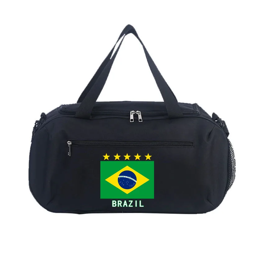 

Fitness Bag Yoga Sports Waterproof Multifunctional Adjustable Shoulder Strap for Outdoor Football Bags Brazil Flag Printed Bags