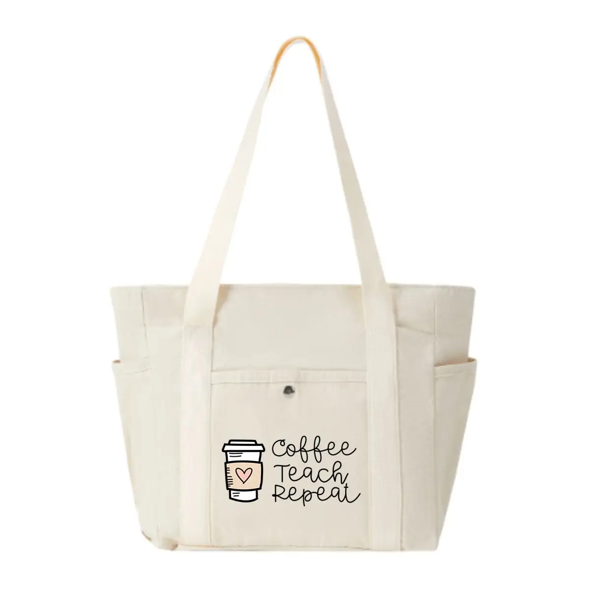 

Сумка через плечо с несколькими карманами и повторяющейся графикой Coffee Teach — легко ежедневные ошибки с ручками