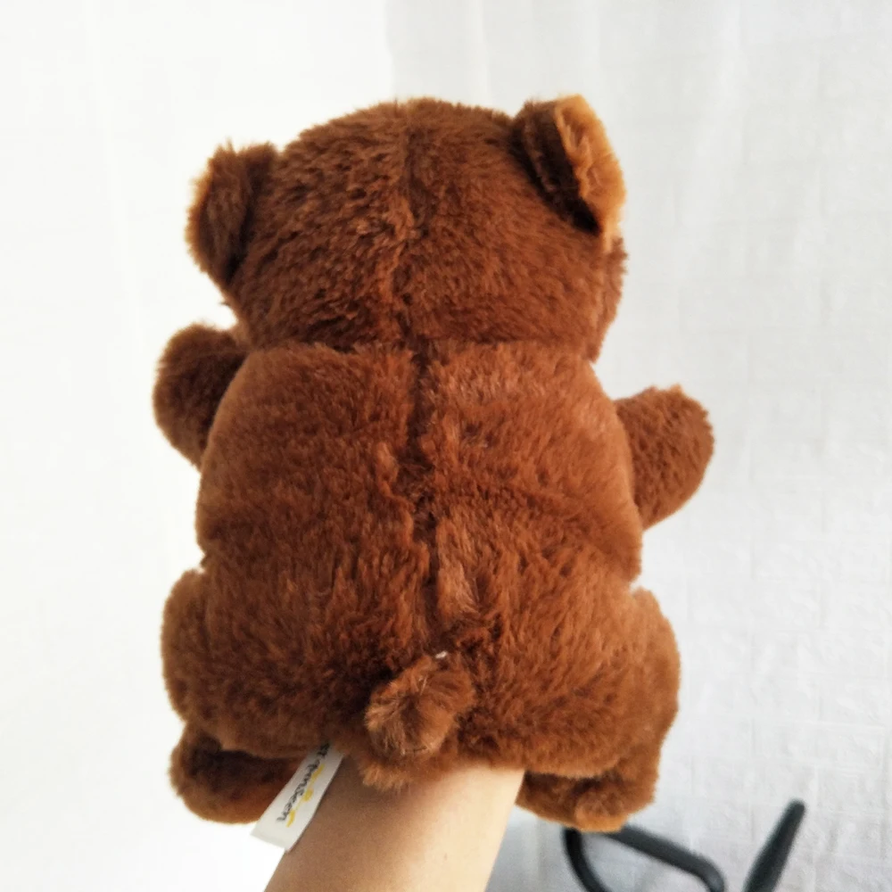 Brinquedo de pelúcia de fantoche de mão de desenho animado de urso fofo de alta qualidade