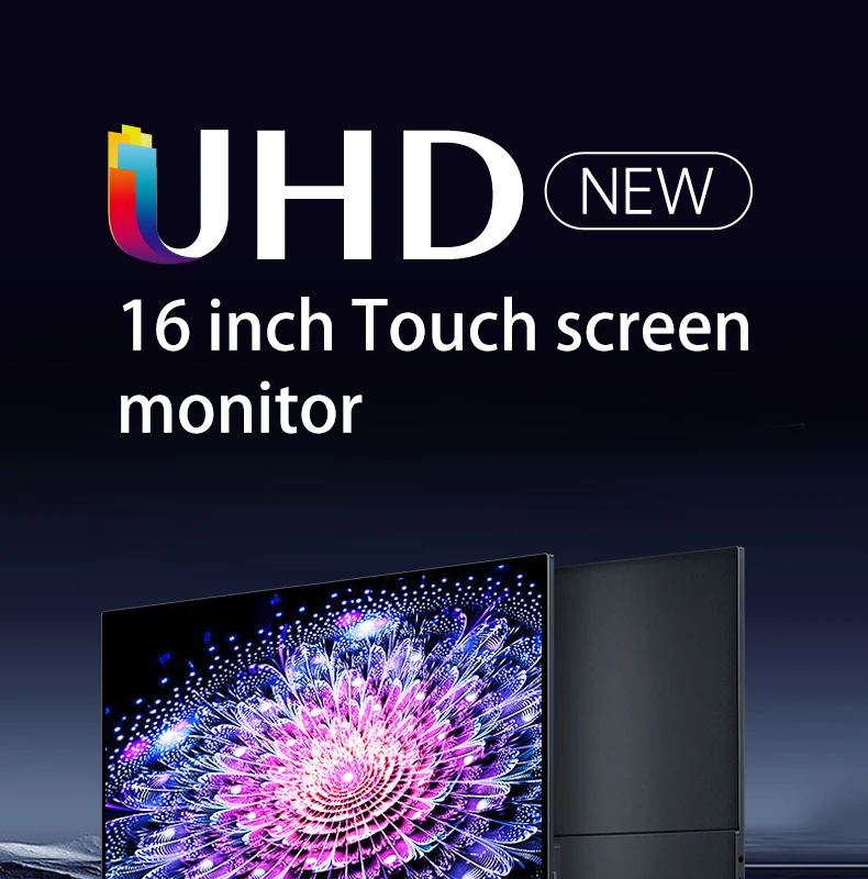 Tragbarer 16-Zoll-4K-Touchscreen-Monitor 100 % DCI-P3 550nit 3840 * 2400 16:10 Reise-Büro-Display für Telefon Laptop Switch Xbox – Detail 1