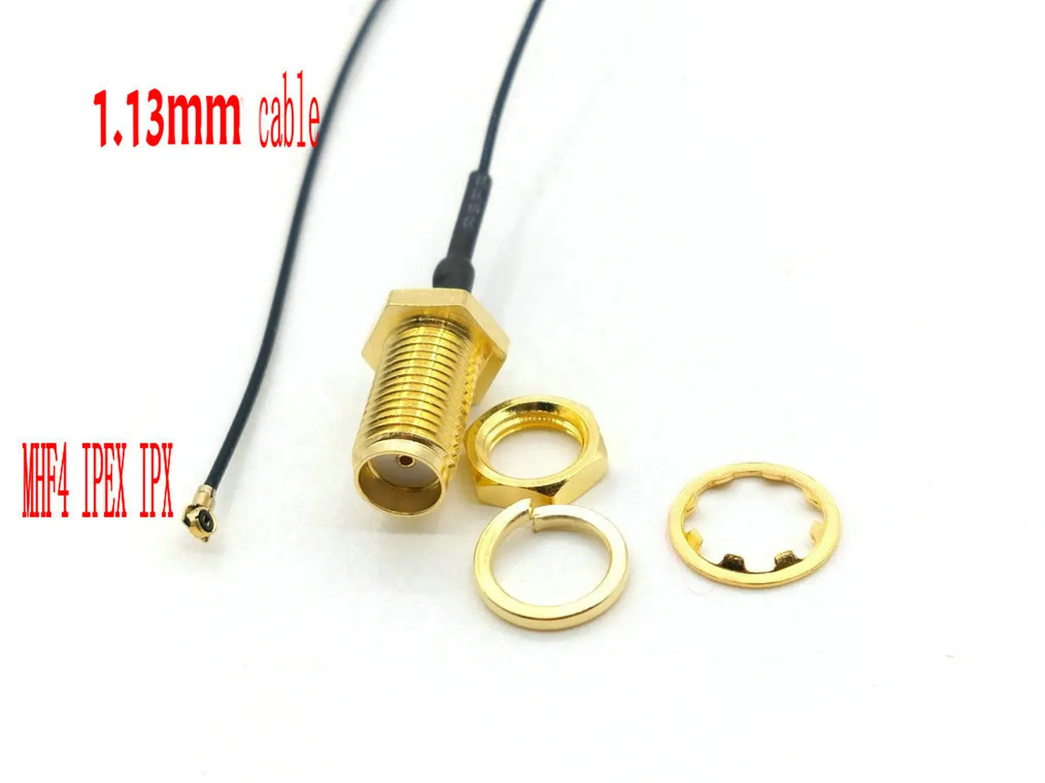 100pcs new SMA Female adapter to MHF4 IPEX IPX Plug RF Pigtail Cable for Mini PCI 1.13mm Card Intel WIFI Board