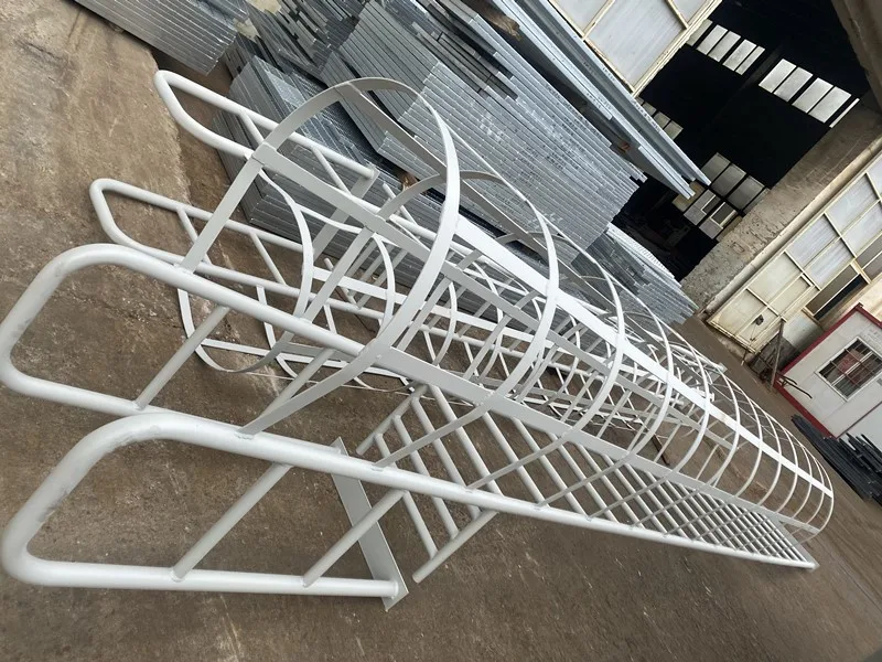Modern Design Galvanized Steel Ladder with Safety Cage for Outdoor Use