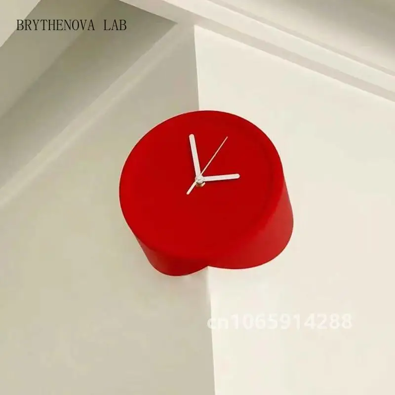 8 Inch Corner Wall Clocks Minimalist Wall Art Clock Bedroom Silent Mechanism Watches Living Room Luxury Desktop Watch Home Decor