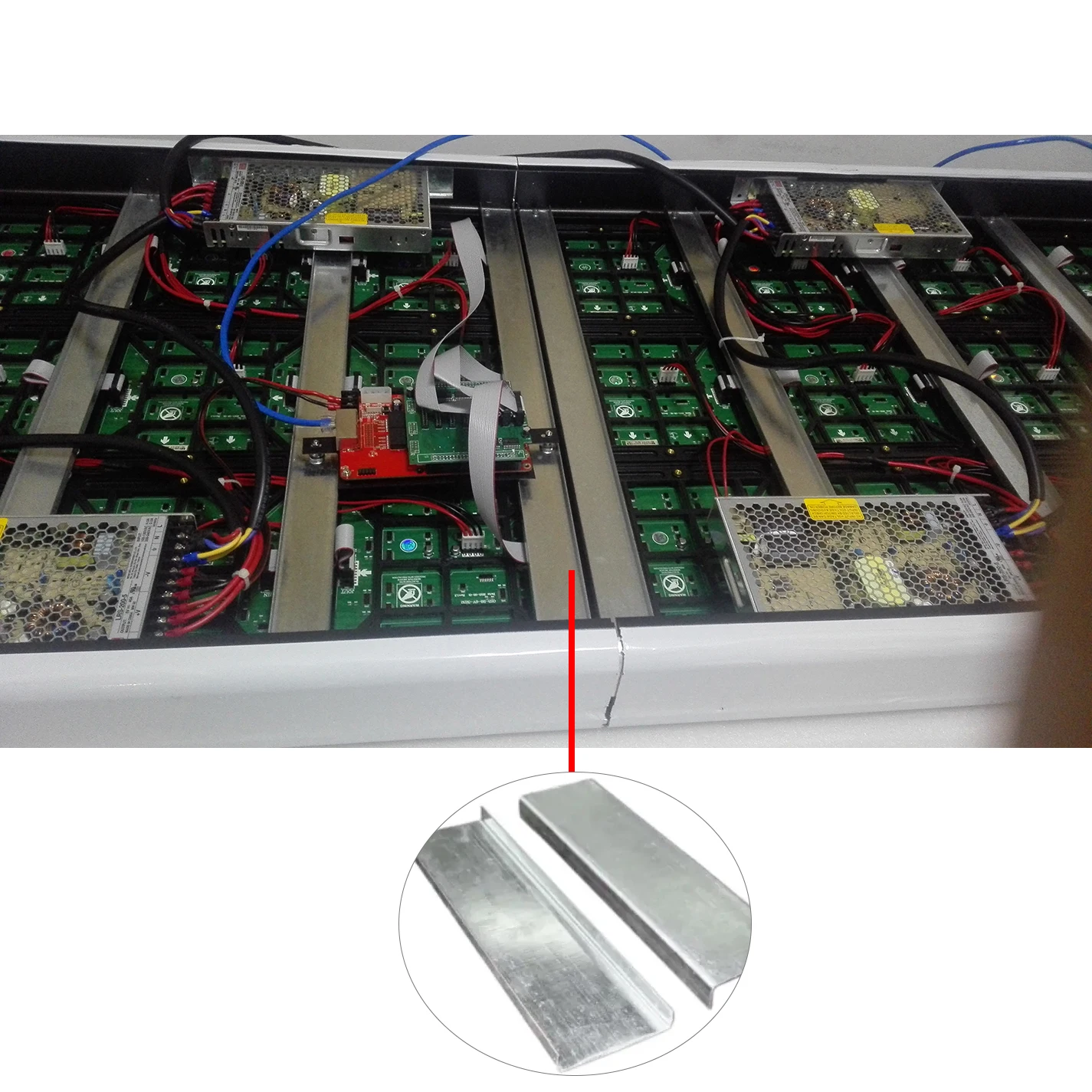 Tela de exibição de suporte de módulo LED fixo de quilha de 6M para tela de exibição LED interna e externa de tamanho pequeno e médio P10 P5 P4 P3