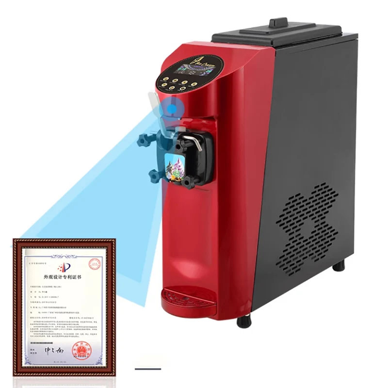 

2025 Новый стиль, настольная мягкая портативная машина для мороженого, 220 В, маленькая мини-машина для мягкого мороженого, мини-машина для мягкого мороженого