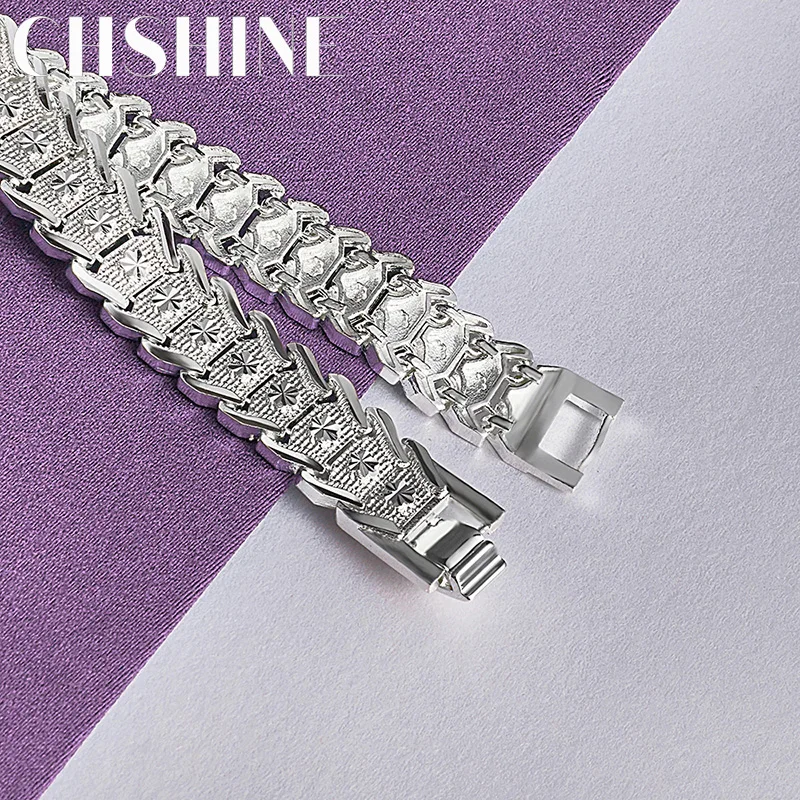 CHSHINE 925 Sterling Silver Watch Strap Bracelet For Women Men Wedding Engagement Party Fashion Charm high quality Jewelry