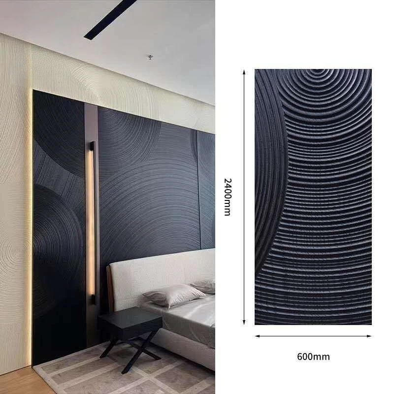 Wood carved corrugated board texture board, wave board background wall