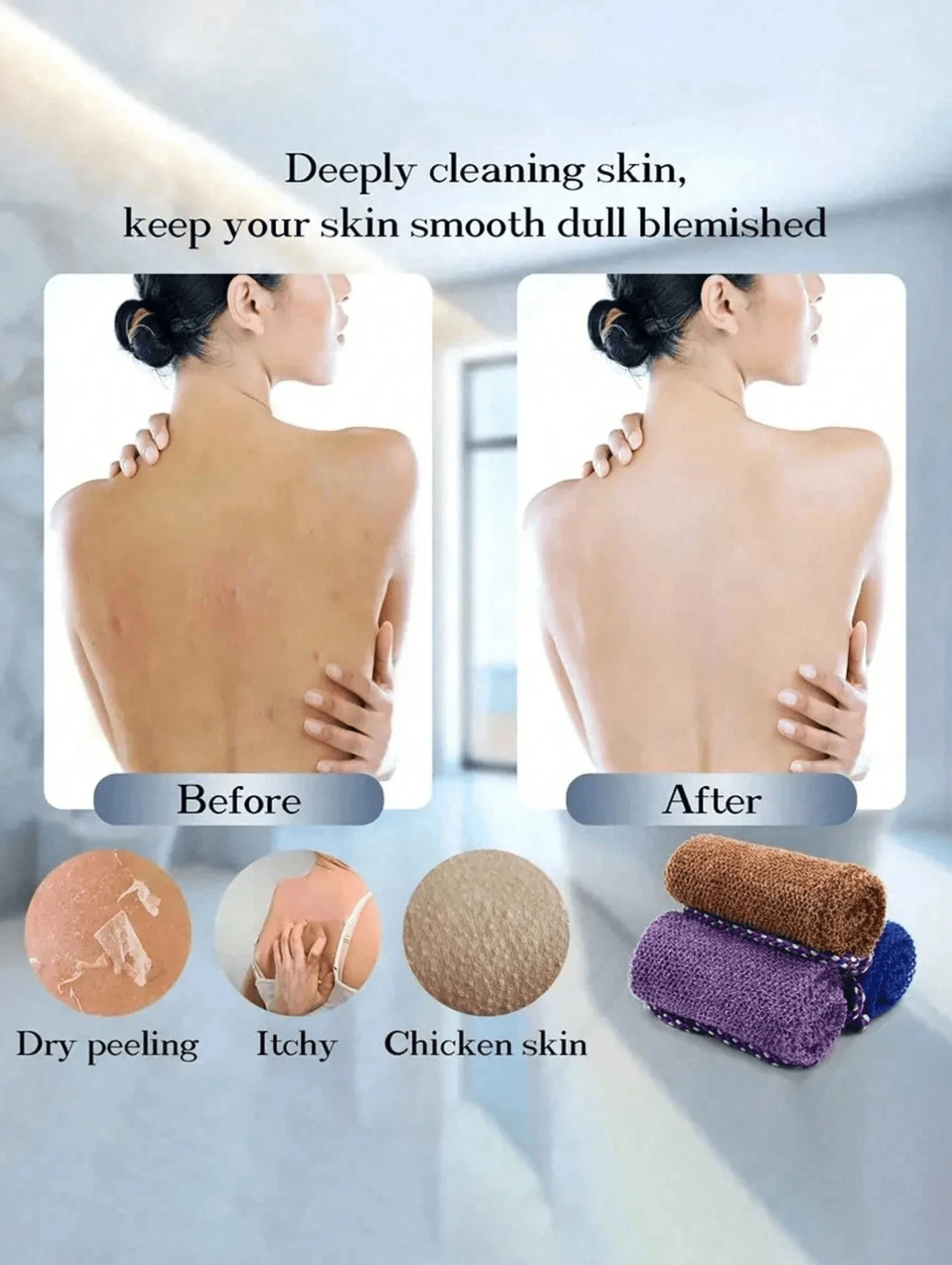 1Pcs Extra Long African Net Sponge, Durable Exfoliating Mesh Bath Towel, Quick Foaming Shower Puff for Dead Skin Removal and Body Scrub view 3
