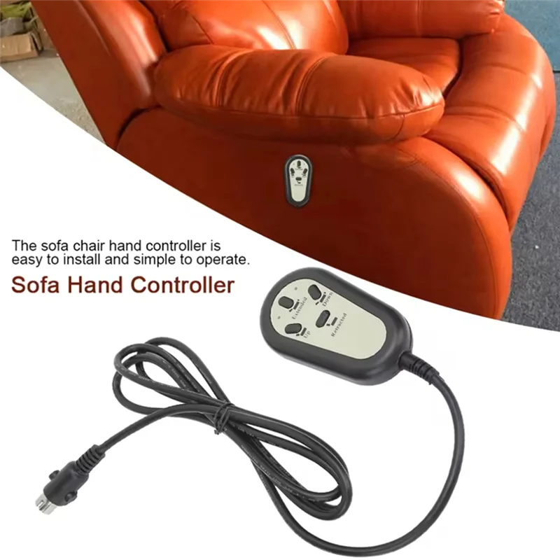 ABBO-12V-24V 5Pin Electric Recliner Chair Sofa 4 Button Remote Control Hand Switch Controller For Dual Motor Recliner