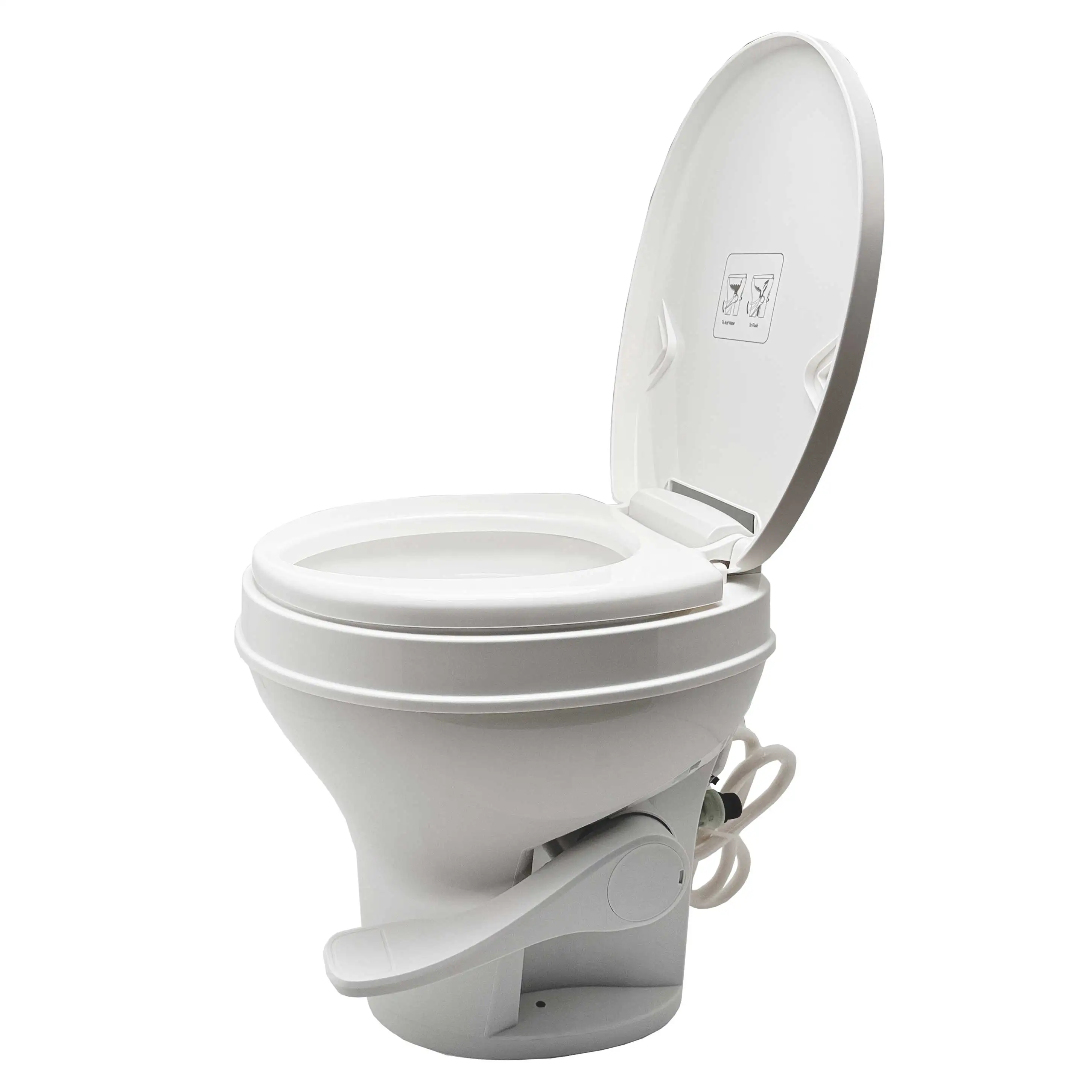 Hot Selling RV Toilet One-piece Plastic Foot Flush CampingToilet with Flange Easy Clean