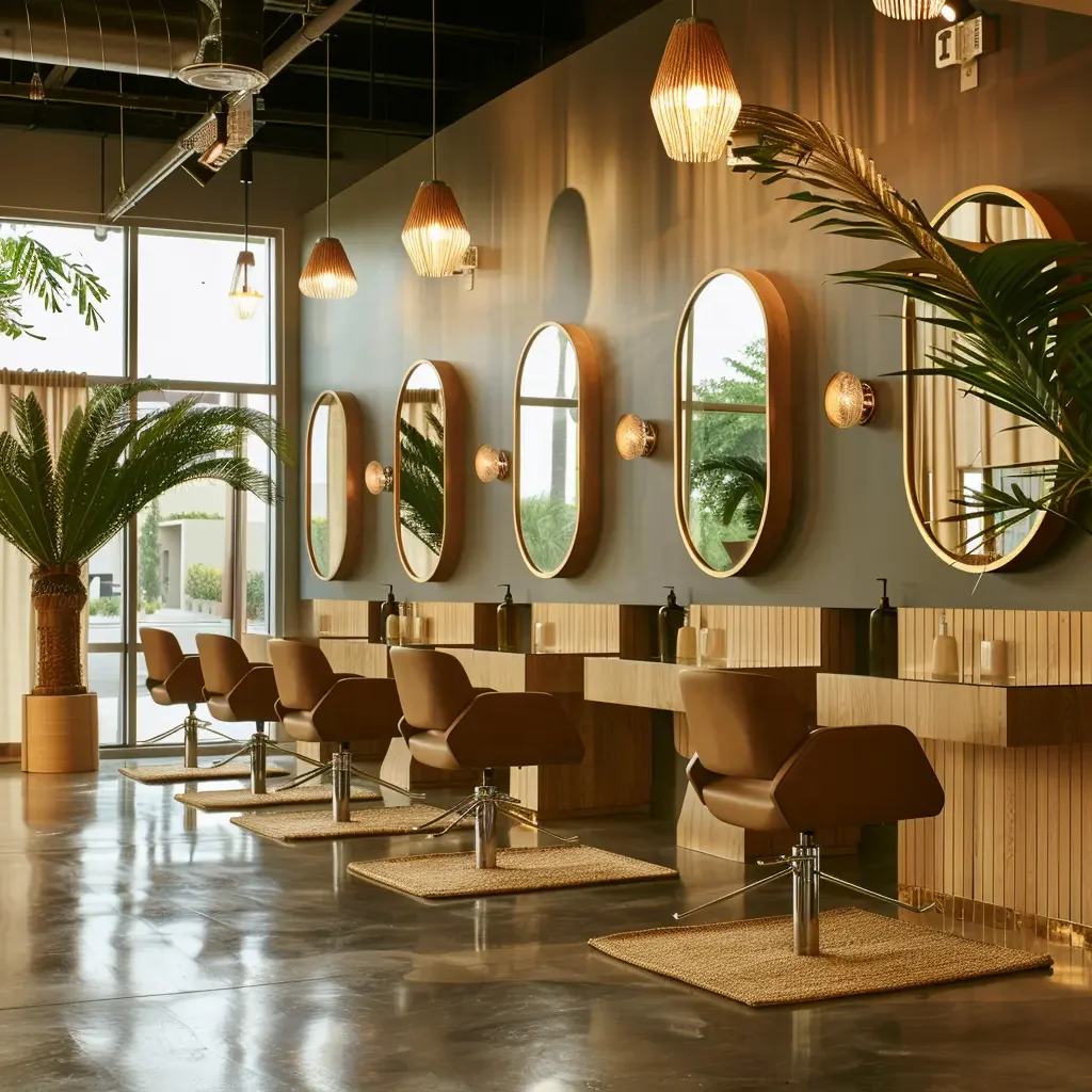 

Madamcenter Customized Modern Beauty Salon Furniture Whole Beauty Salon Interior Design Salon Display Decoration