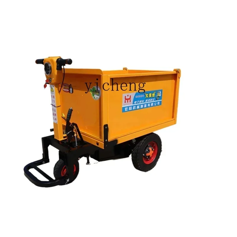 

Tqh Construction Site Electric Tricycle Trolley Gray Bucket Truck Dumptruck Breeding Truck