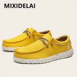 Plus Size 40-48 Mannen Casual Schoenen Platte Outdoor Heren Sneakers Lichtgewicht Bootschoenen Rijden Loafers Ademende Mannen canvas Schoenen