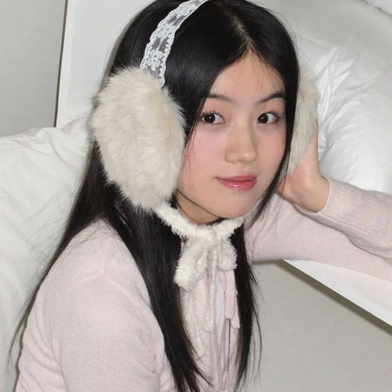 cute-winter-warm-folding-earmuffs-plush-lace-bow-ear-muffs-fashionable-accessory-for-cold-weather-ear-protection