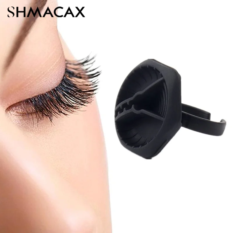 Removable Eyelash Perm Silicone Palette Adjustable Rings Nail Color Mixing Hand Painted Uv Gel Diy Manicure Tools