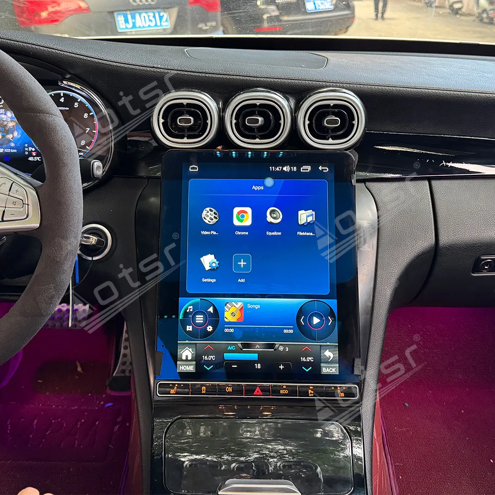 

12,1-дюймовый Android 15 для Mercedes Benz GLC C, экран водопада 2015-2021, GPS-навигация, Carplay, автомобильный радиоприемник, HD сенсорный экран, стерео