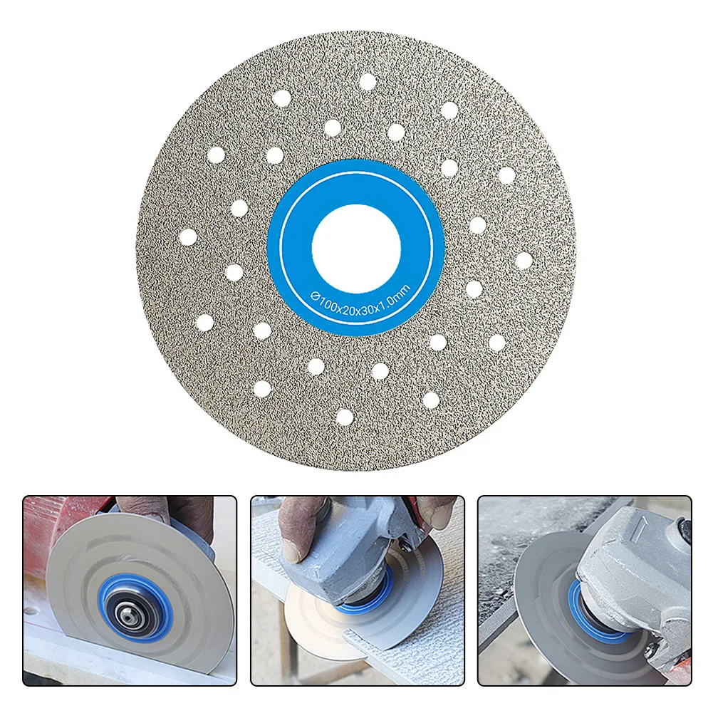 1PC 4inch Cutting Grinding Discs Vacuum Brazed Saw Blade Marble Tiles Cutting Blade Grinding Disc 100mm Circular Saws Polishing