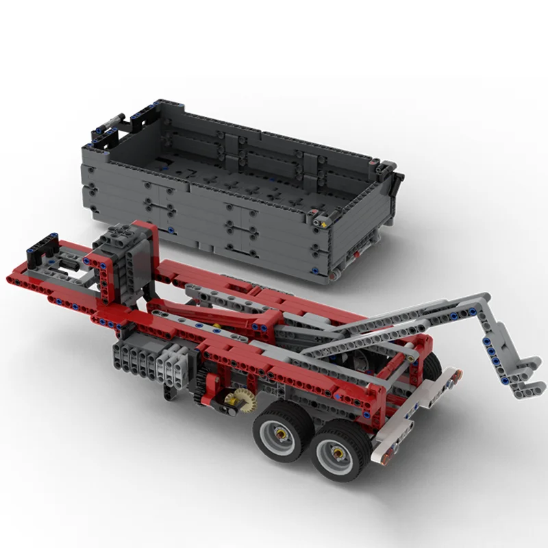 685 pièces MOC Hooklift Semi-remorque C modèle en option bâtiment technique blocs cadeaux de noël assembler bricolage idée brique jouet anniversaire