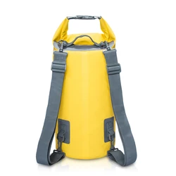 Bolsa impermeable de PVC con doble cinturón, bolsa de natación al aire libre, bolsa seca de compresión de buceo, mochila de kayak Unisex, 5L, 10l, 20l